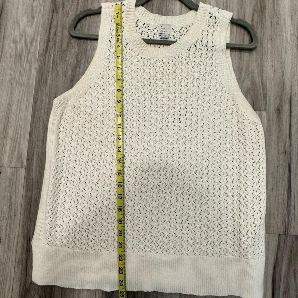 A new day cream crochet tank top